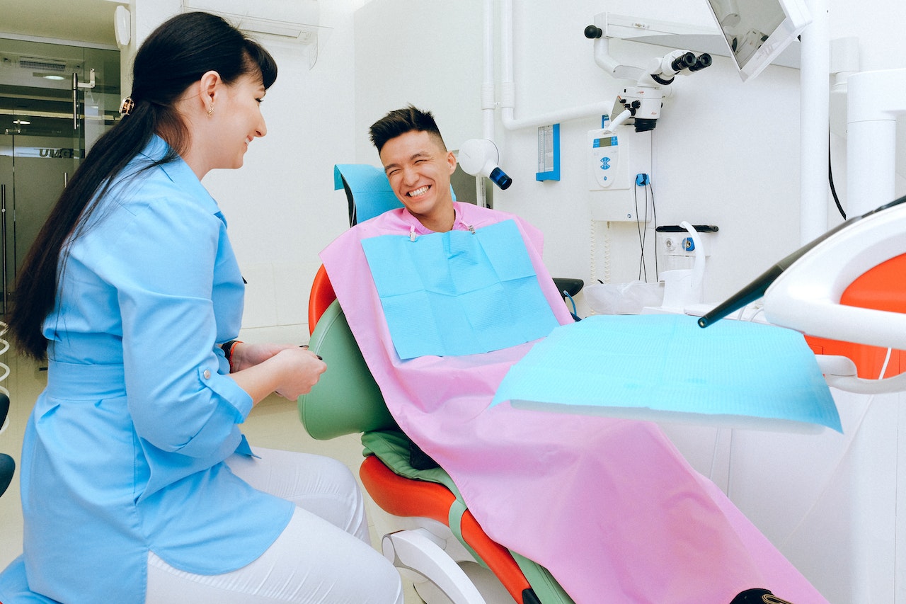 smiling dental patient